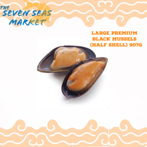 LARGE PREMIUM BLACK MUSSELS 贻贝 (HALF SHELL) 907g